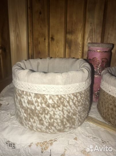 Плетеные корзинки для хранения