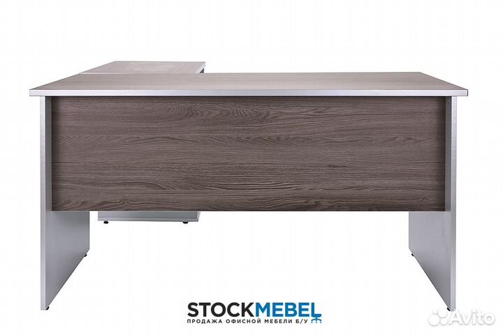 Офисный стол с тумбой Премиум. Ясень Анкор