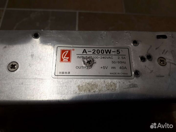 Блок питания 5В 40А (A-200W-5)