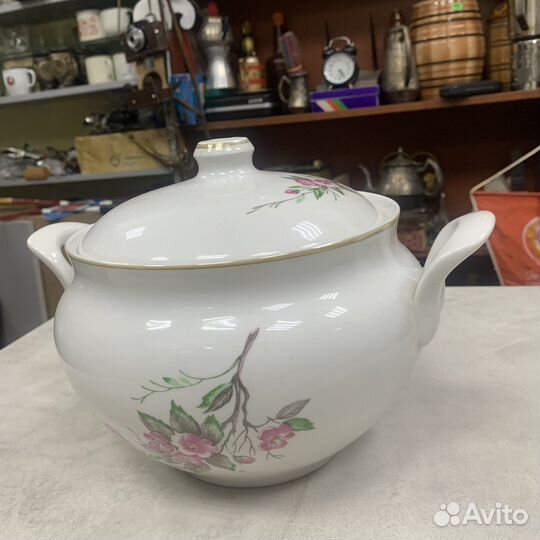 Советская Фарфоровая Супница Фарфор Сделано В СССР