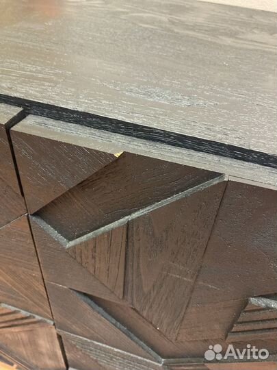 Тумба Teak Graphic Black Sideboard