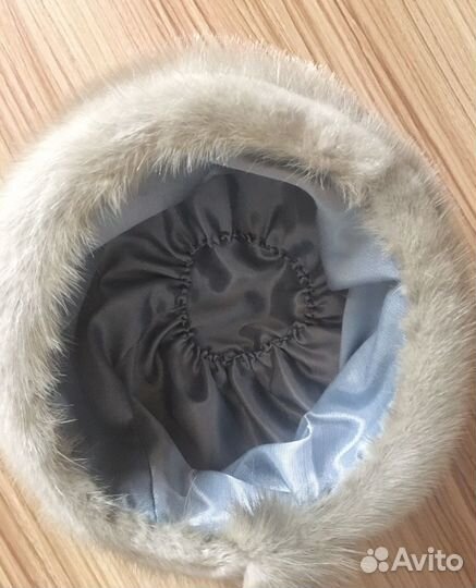 Шапка из голубой норки
