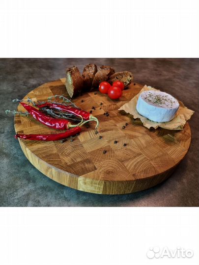 Доска разделочная круглая торцевая