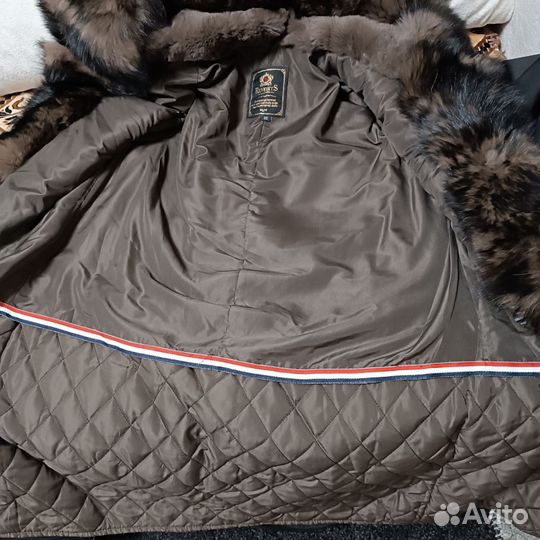 Парка с натуральным мехом женская 46