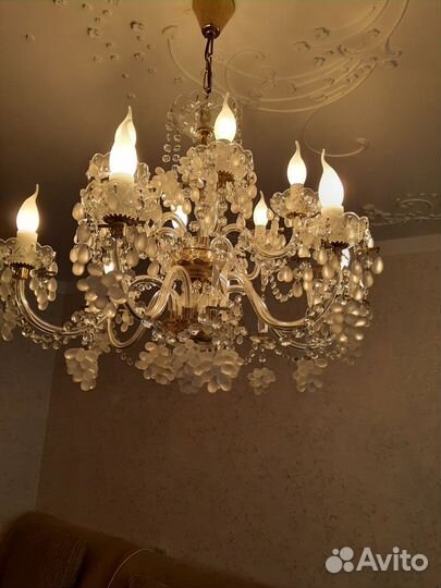 Люстра хрустальная чехия бу