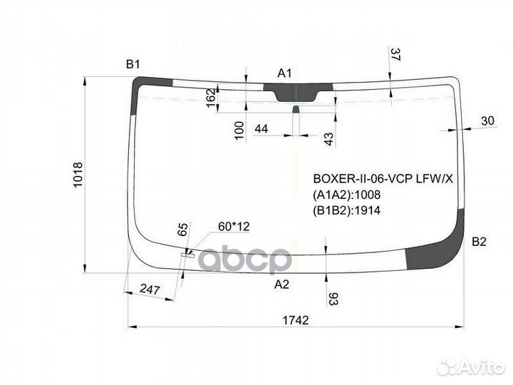 Стекло лобовое peugeot boxer II/fiat ducato II