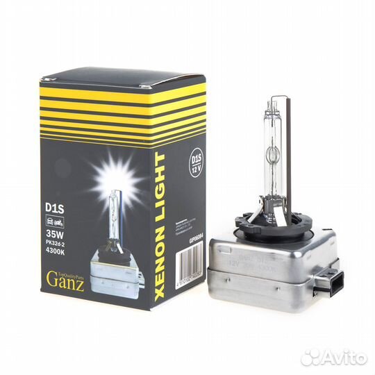Лампа ксеноновая D1S 12V 35W PK32d-2 4300K ganz GI