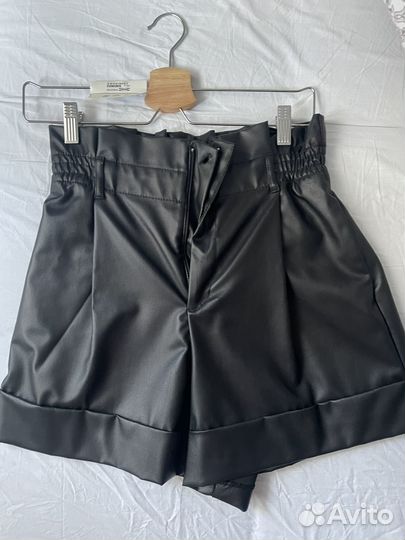 Шорты кожа Zara