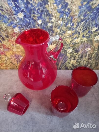 Посуда цветное стекло