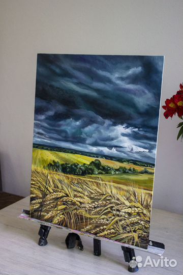 Картина маслом Пшеничные поля Пейзаж