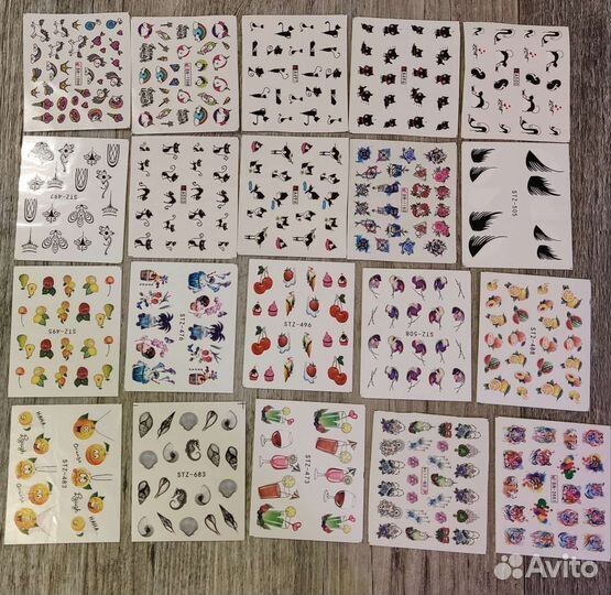 Водные наклейки для маникюра