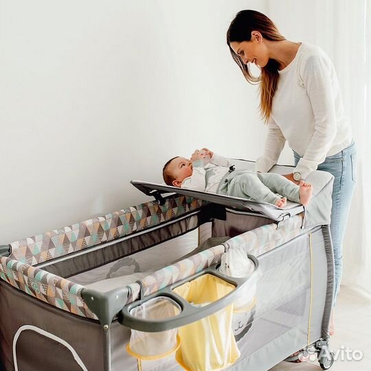 Прокат аренда кроватки манежа с матрасом