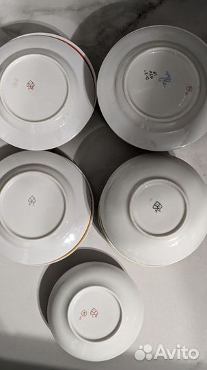 Тарелки и блюдца уральских заводов