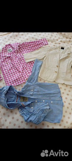 Рубашки кофты джинсы на мальчика пакетом 3-4 года