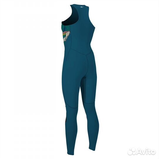 Женский длинный гидрокостюм без рукавов для жаркой