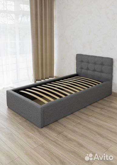 Кровать односпальная 80х200 Марсель в рогожке