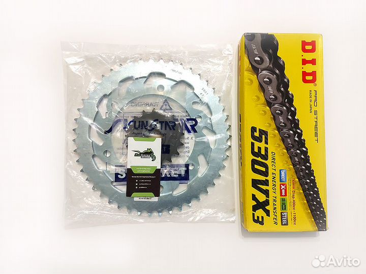 Цепь и звезды на Suzuki RF600R 1993-1997