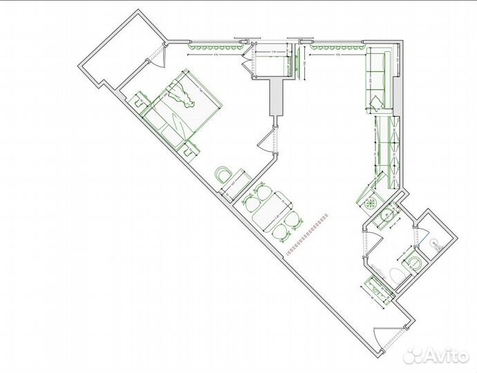 Экспресс планировка квартиры с расстановкой мебели