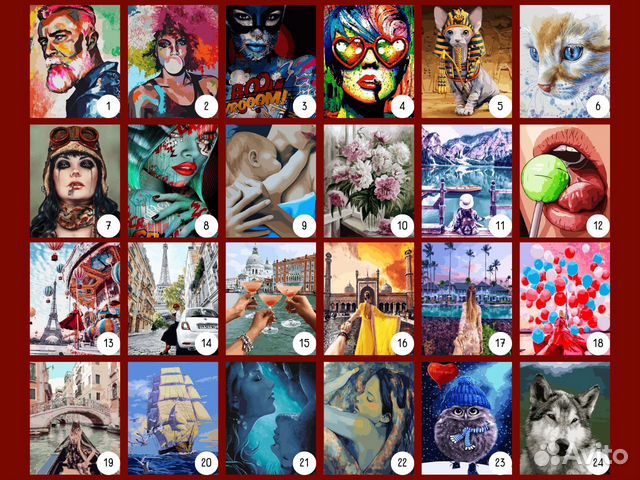 Картина по номерам новая