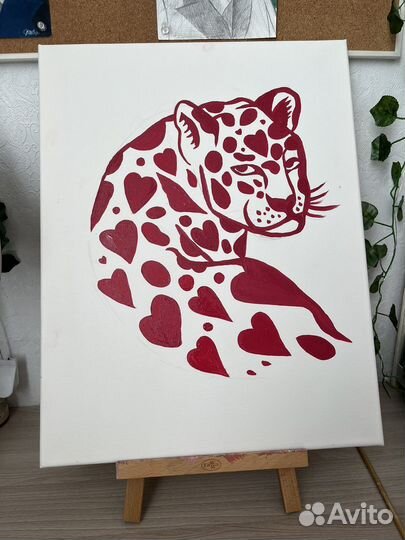 Интерьерная картина темперой на холсте 35х45