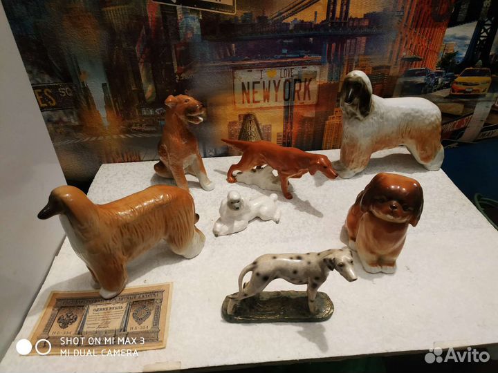 Фарфоровые статуэтки собак лфз