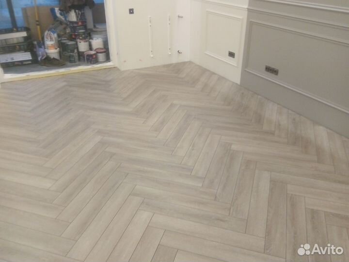 Укладка ламината, кварцвиниловой плитки, линолеума