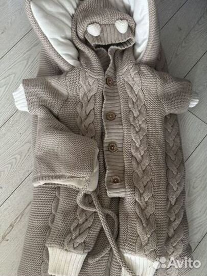 Конверт тёплый зимний на выписку