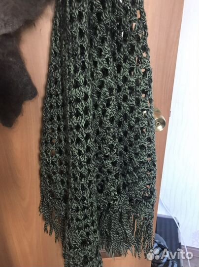 Шаль пуховая, паутинка, шерстяная