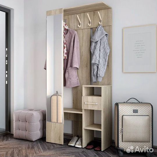 Прихожая Лига (850х1850х334) дуб сонома