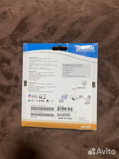 Сетевая карта PCI Adapter D-Link DFE-520TX