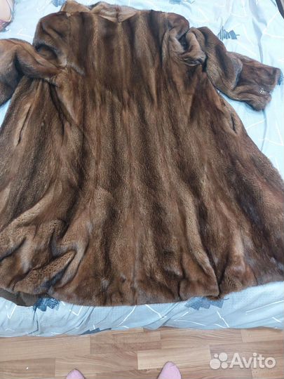 Шуба норковая с капюшоном 50 52