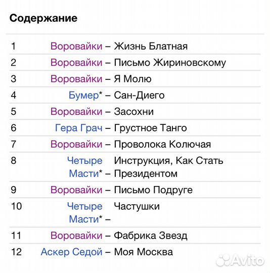 Воровайки и Друзья - Москва-Торонто CD Rus