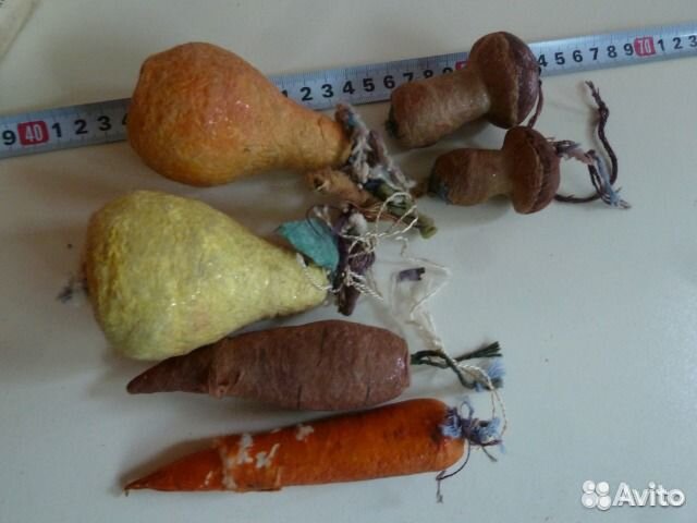 Ёлочные игрушки ватные СССР 1950-х годов