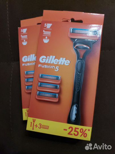 Gillette fusion 5 (4-кассеты ). Оригинал