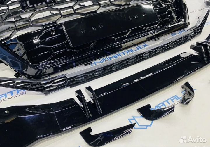 Передний бампер + сплиттер ABT audi Q8, стиль RSQ8