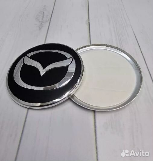 Наклейки на колпачки литых дисков Mazda