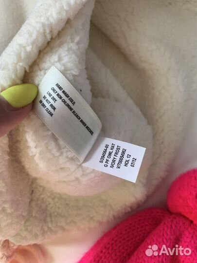 Шапочки утеплённые на девочку babyGap(USA) ог 49см