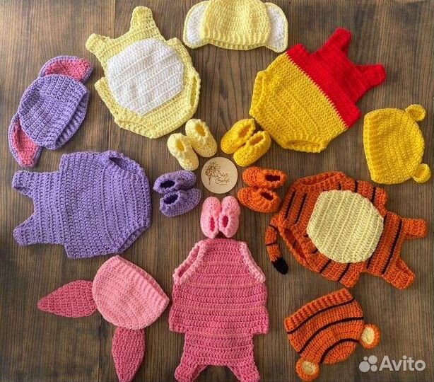 Вязаная шапка,одежда, для малышей,детей мишка зайк