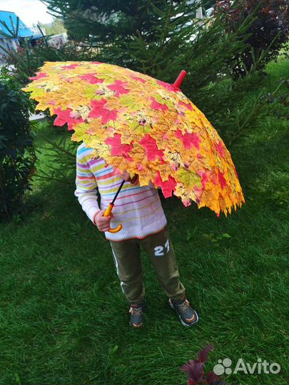 Зонт осенний для фотосессии, в сад или школу