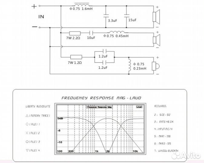 Кроссовер 2шт делитель частоты 3 канала 200w