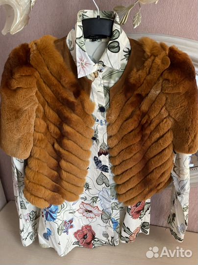 Женс жакет из натуральеого меха и нат. замши