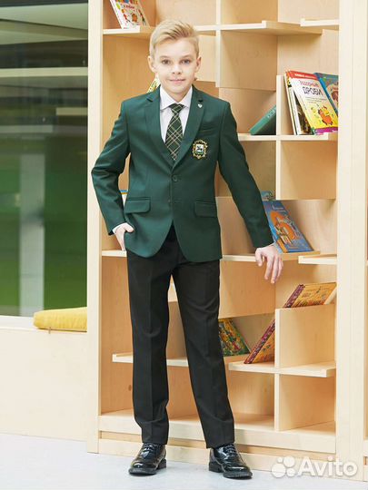Пиджак зелёный SklLake школа 2