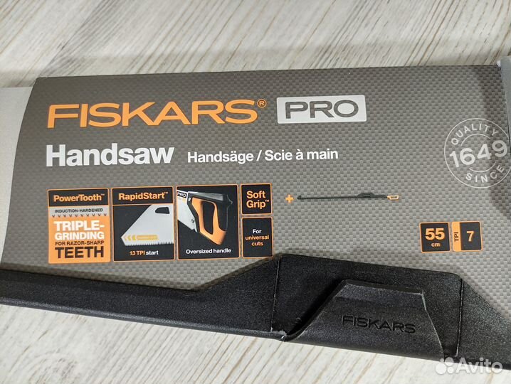 Ножовка по дереву PowerTooth 550мм Fiskars 1062916