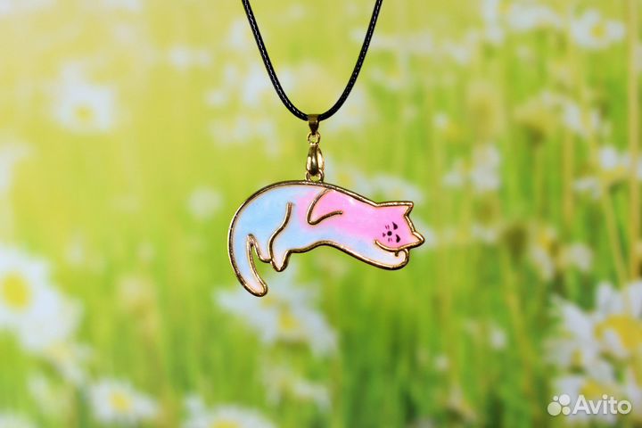 Кулон / подвеска Спящий кот