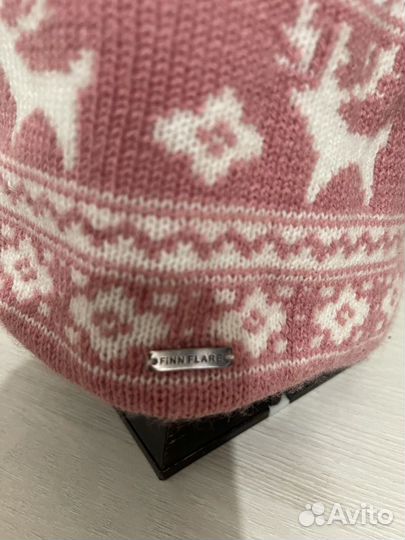 Шапка Finn Flare вязаная девичья новая (п/шерсть)