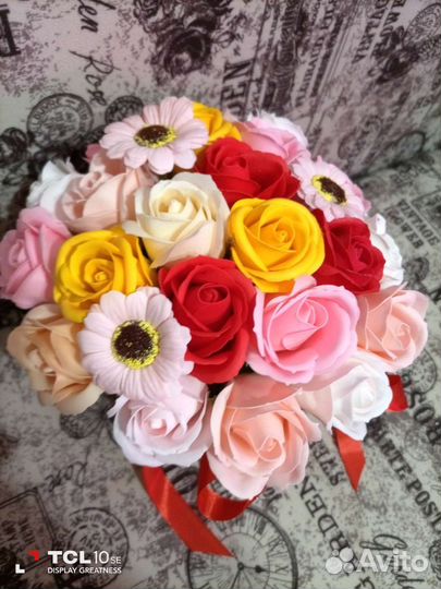 Букет в шляпной коробке