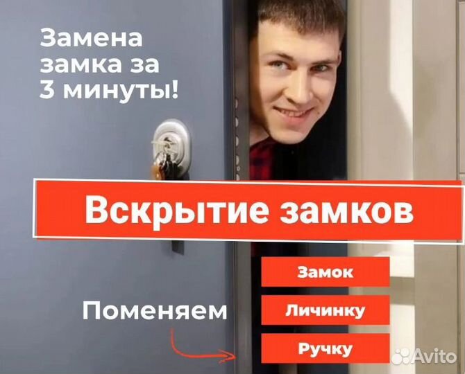 Замена Замка/Личинки/Врезка/Установка/Ремонт двери