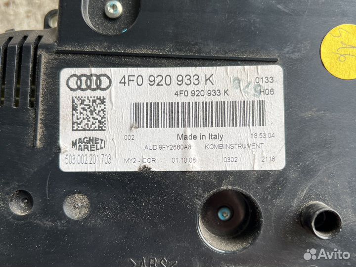 Панель приборов Audi A6C6 рестайлинг