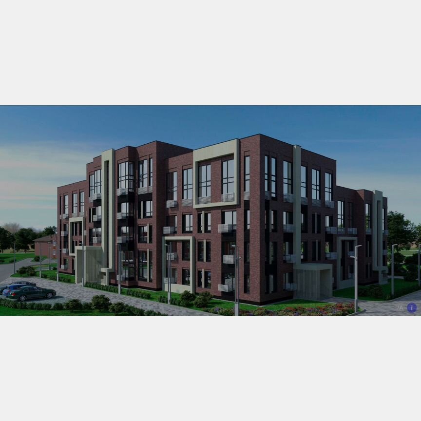 1-к. квартира, 53,6 м², 1/4 эт.