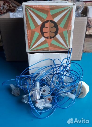 Ёлочная электрическая гирлянда СССР разные